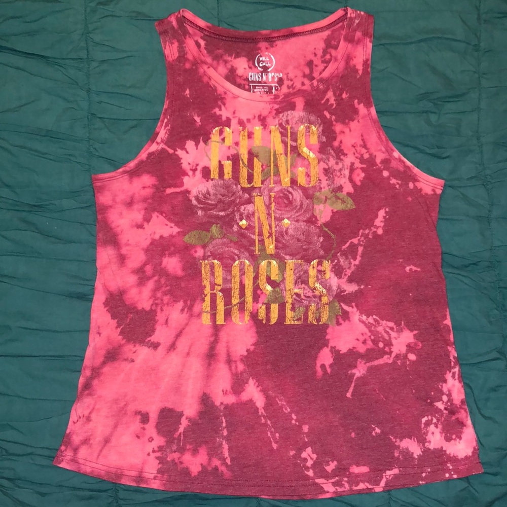 Custom Bleach Dyed Guns n Roses Tank Size M